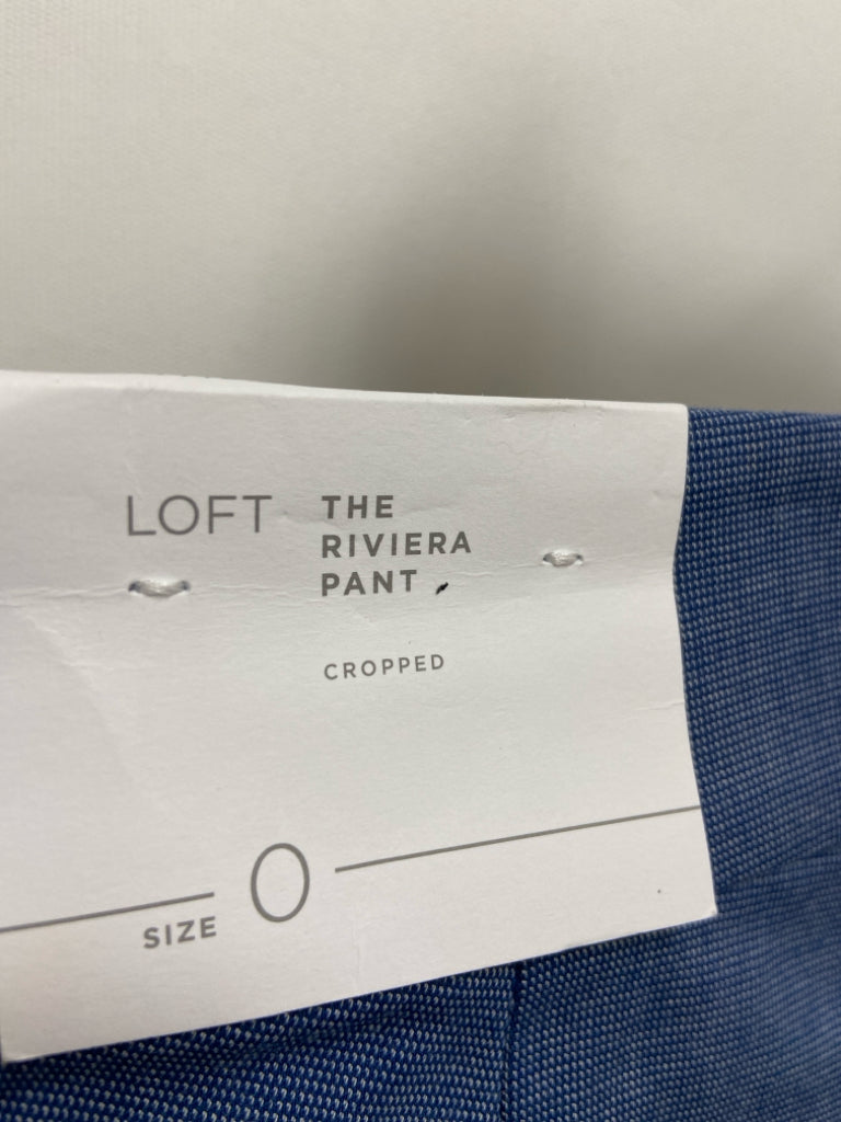 NWT LOFT Size 0 Blue Ladies Pants