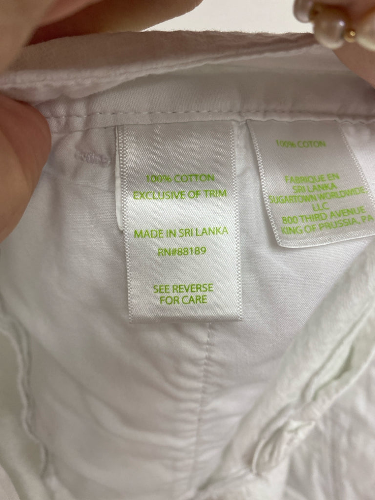 LILLY PULITZER Size 14 White Texture Ladies Shorts