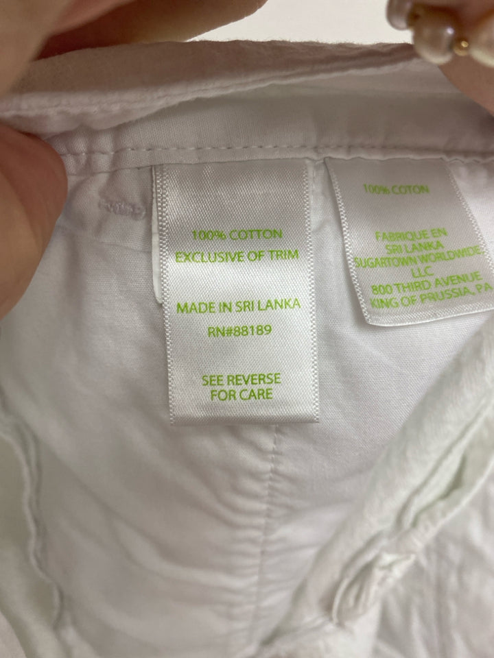 LILLY PULITZER Size 14 White Texture Ladies Shorts