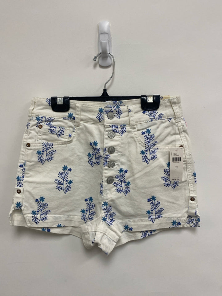 NWT Pilcro Size 27 White Blue Twig Denim Ladies Shorts