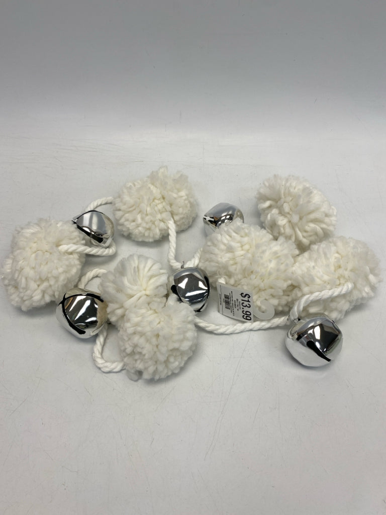 NWT White Silver Jingle Bell Christmas