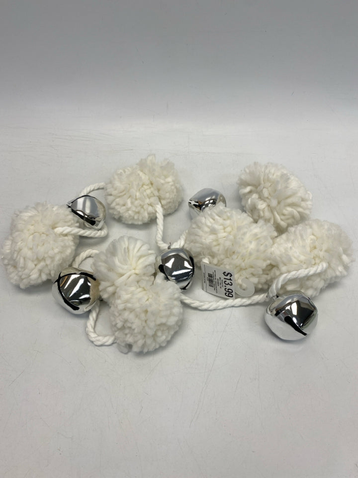 NWT White Silver Jingle Bell Christmas
