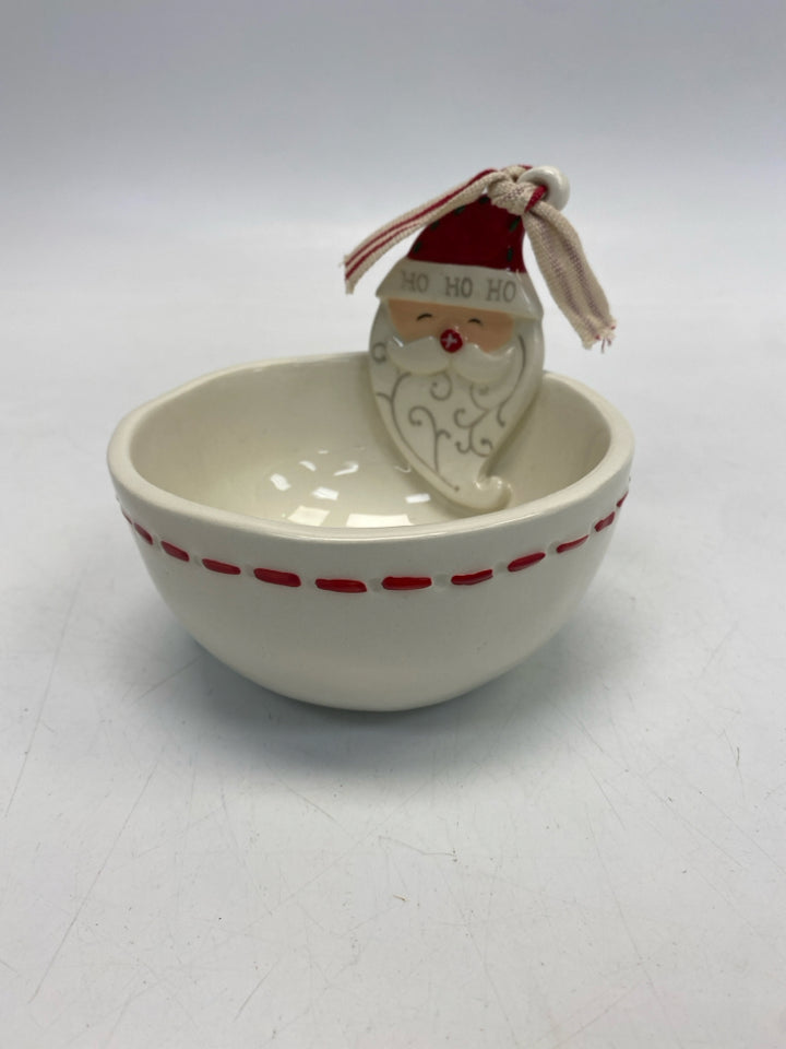 Mudpie White Red Santa Christmas