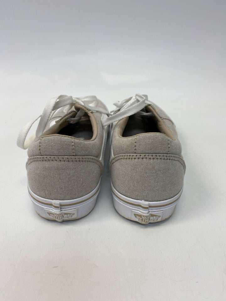 Vans  Size 8 Tan White Lace-up Sneakers