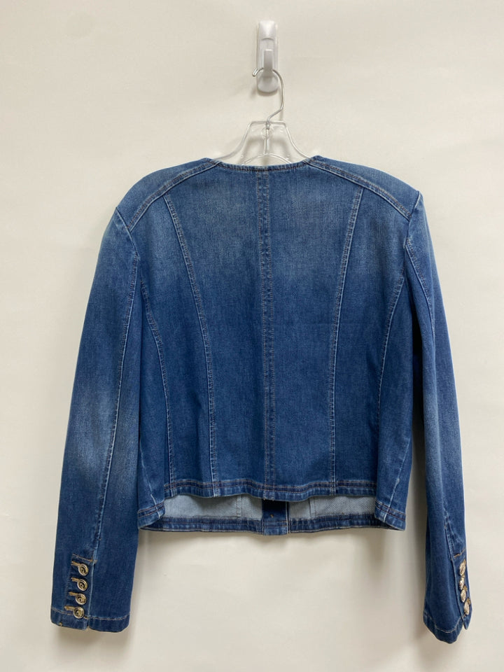 WHBM Size 16 Faded Blue Button Up Denim Plus Size Jacket