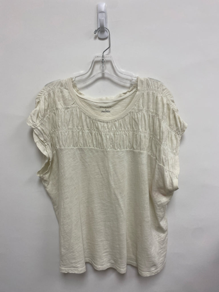 Pilcro Size M Ivory Smocking Ladies Top