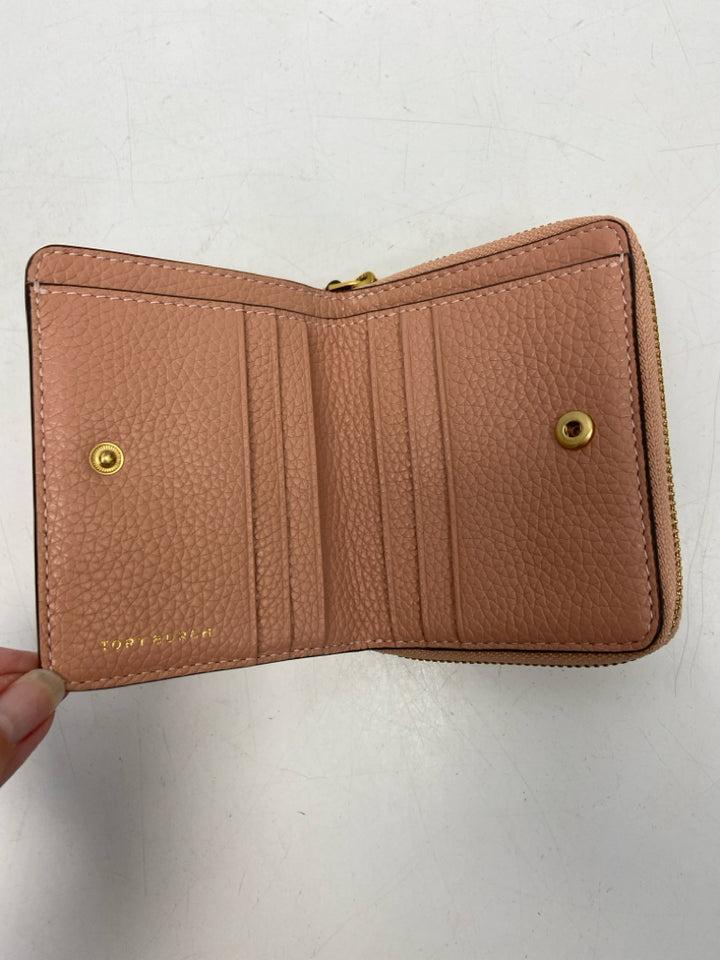 Tory Burch Blush Gold Logo Wallet