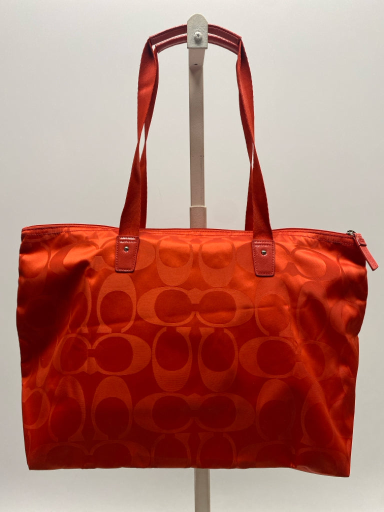 Coach Burnt Orange Signature Handbag