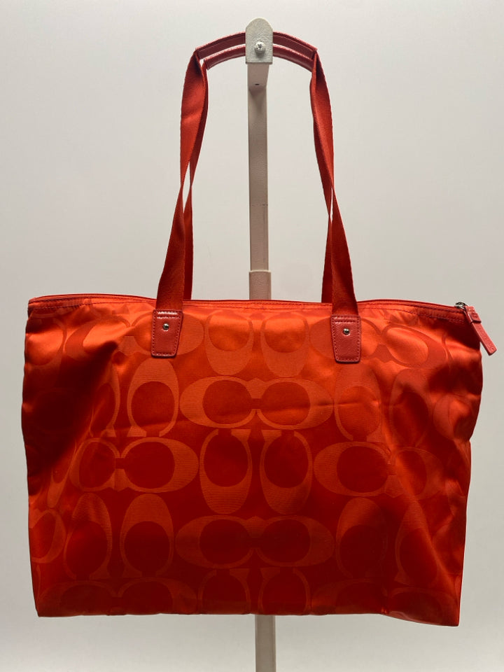 Coach Burnt Orange Signature Handbag