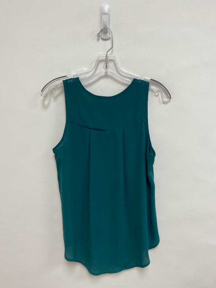 Maeve Size 6 Dark Aqua Sleeveless Ladies Top