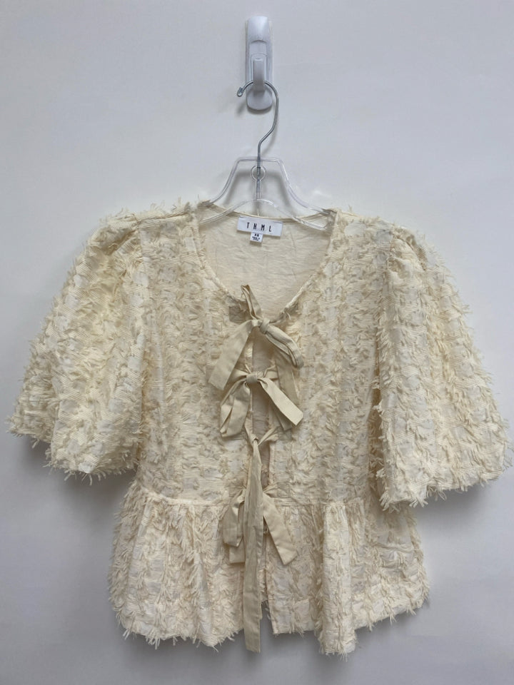 THML Size XS Cream Fringe Ladies Jacket