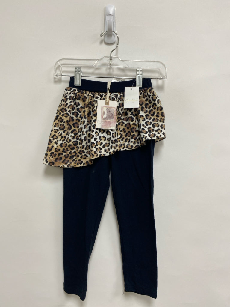 NWT Jessica Simpson SIZE 5 Black Brown Animal Print Girl&