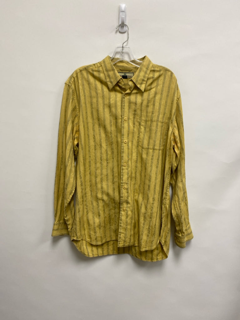 Tommy Bahama Size L Yellow Striped Men&