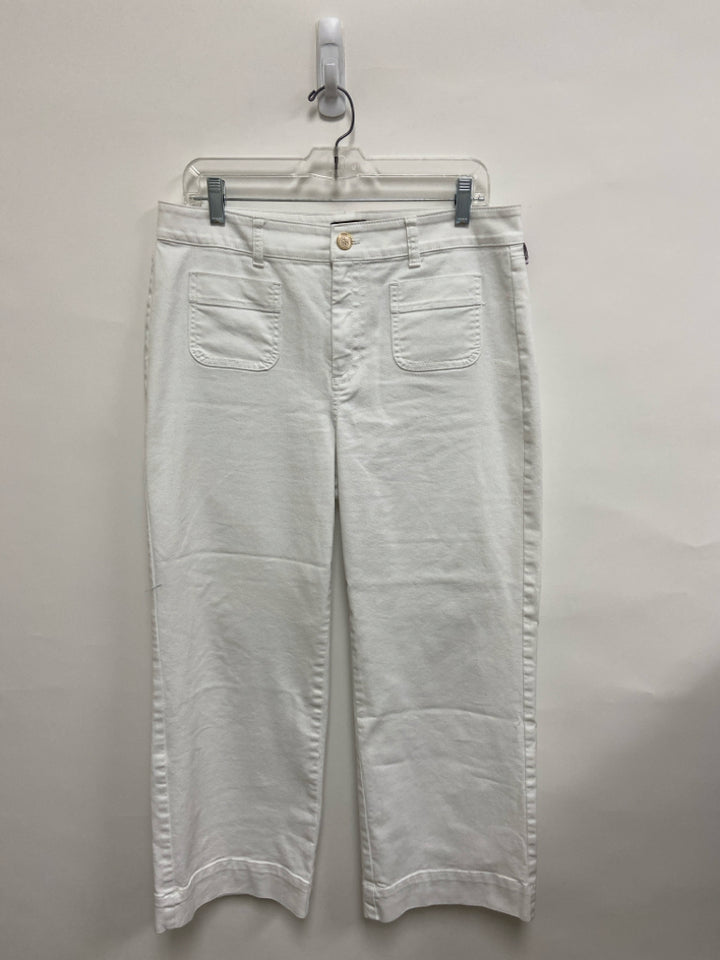 Talbots Size 12P White Wide Leg Petite Jeans