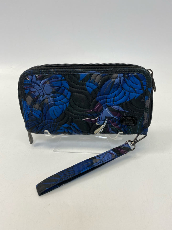 Lug Black Blue Nylon Wristlet