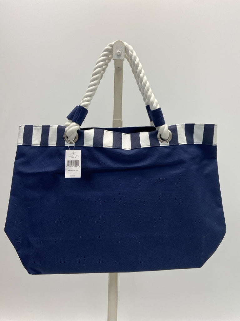 NWT Yankee Candle Blue White Nautical Tote Bag