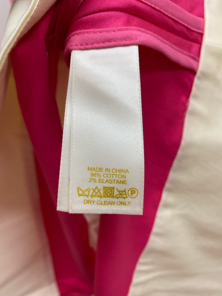 NWT Kate Spade Size 2 Fuschia Cream Striped Sleeveless Ladies Dress