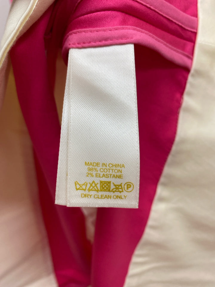 NWT Kate Spade Size 2 Fuschia Cream Striped Sleeveless Ladies Dress