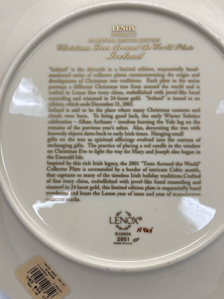 Lenox Cream Green/Multi Christmas Decorative Plate