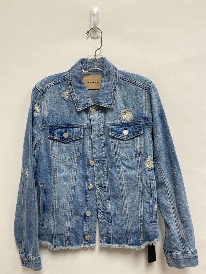 BlankNYC Size M Blue Denim Distressed Ladies Jacket