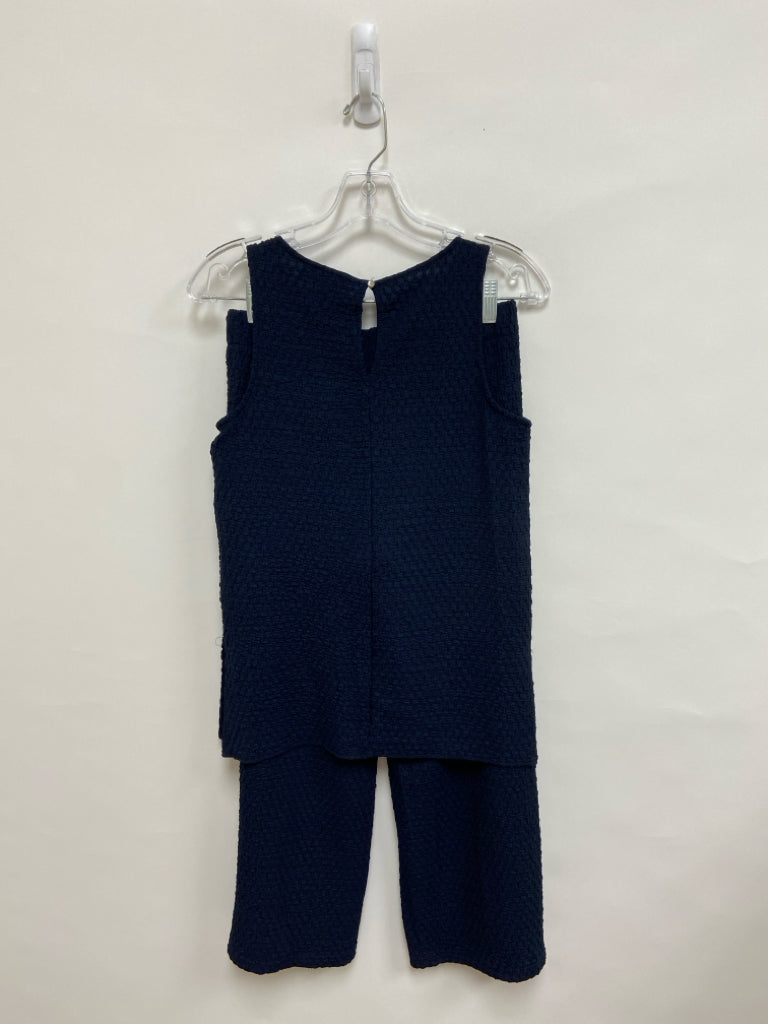TRUTH BY REPUBLIC Size S Navy Texture Tank Ladies 2pc Pant Set