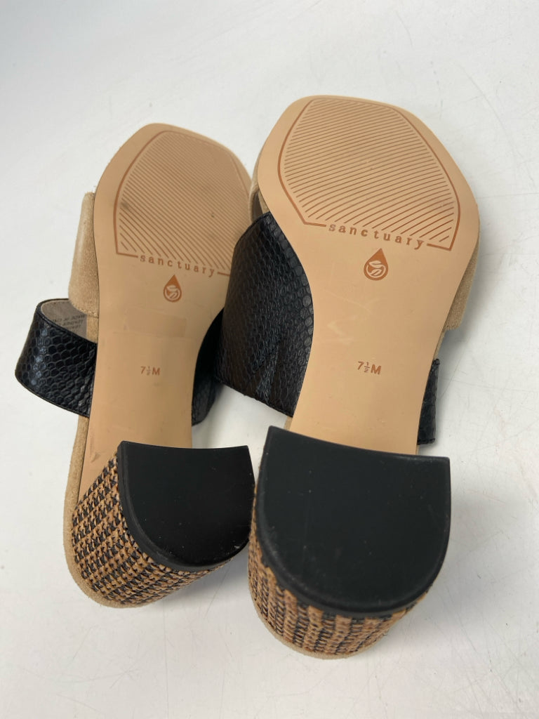 NWOT Sanctuary  Size 7.5 Brown Black Sandals