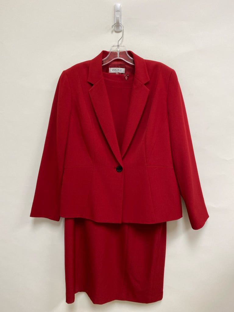 Kasper Size 14 Dark Red Ladies 2pc Dress