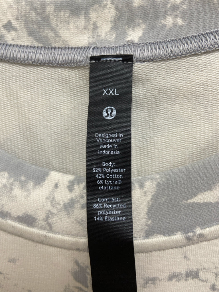 NWT Lululemon  SIZE  XXL Cream Gray Tie Dye Plus Size Athletic Top