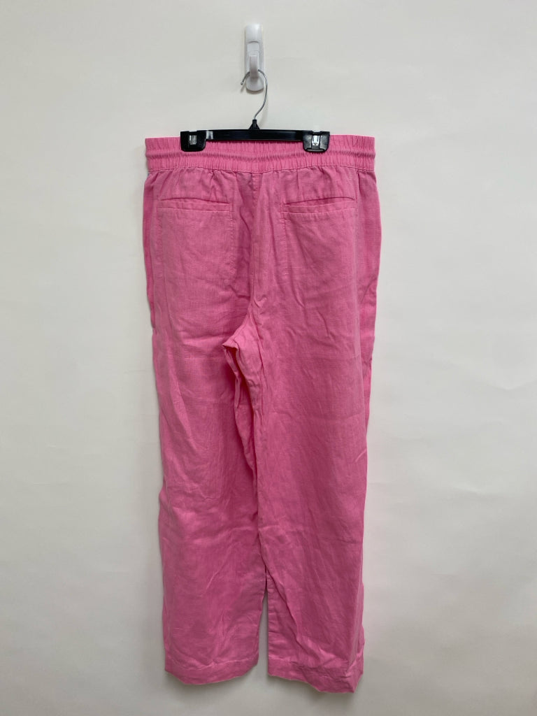 Athleta Size M Pink Pull-on Linen Ladies Pants
