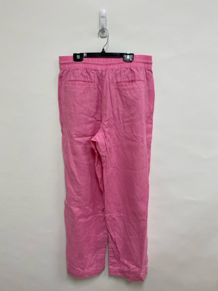 Athleta Size M Pink Pull-on Linen Ladies Pants