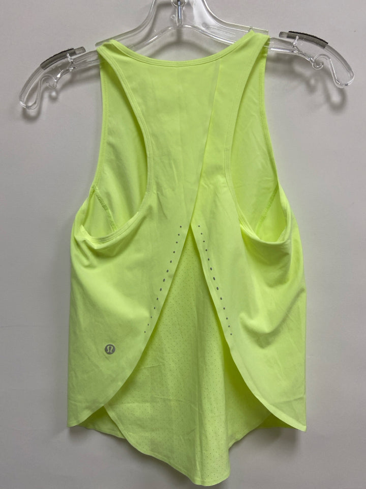 NWT Lululemon Size 0 Neon Yellow Tank Athletic Top