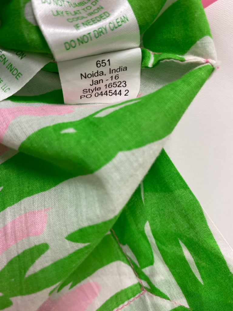 LILLY PULITZER Size XS Pink/White Green Pineapples Ladies Top
