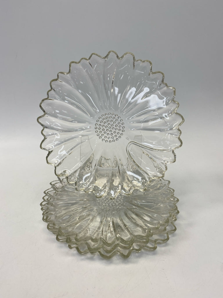 Clear Sunflower Glass Plate (s)