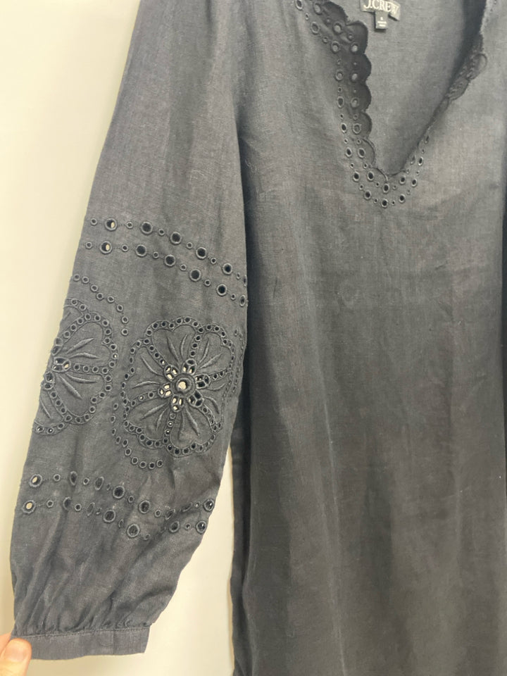 J Crew Size S Black Linen Ladies Dress