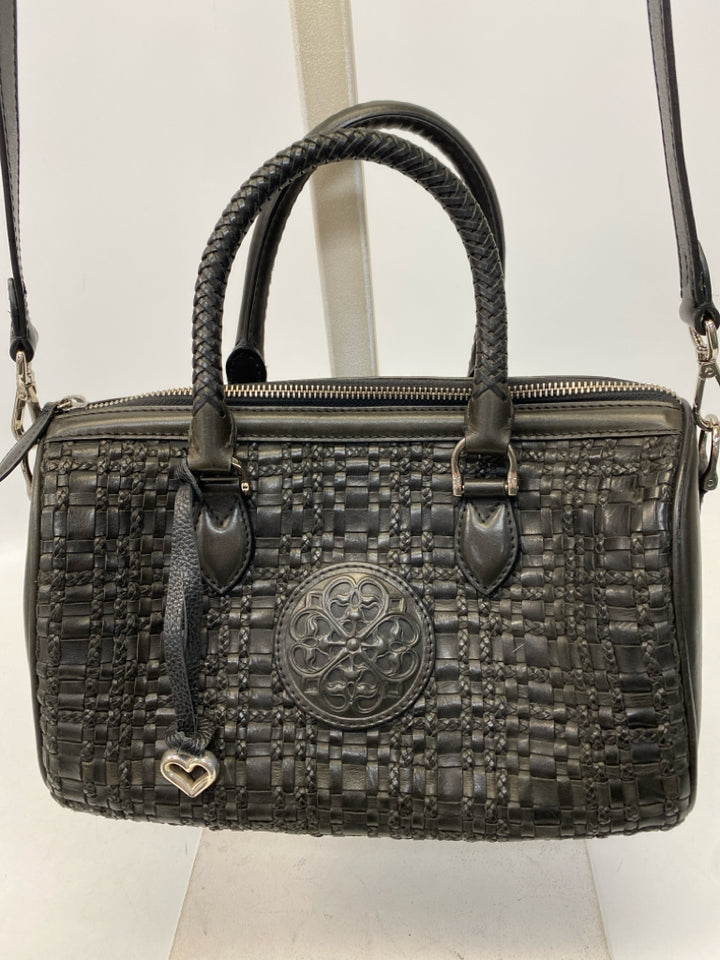 Brighton Black Woven Handbag