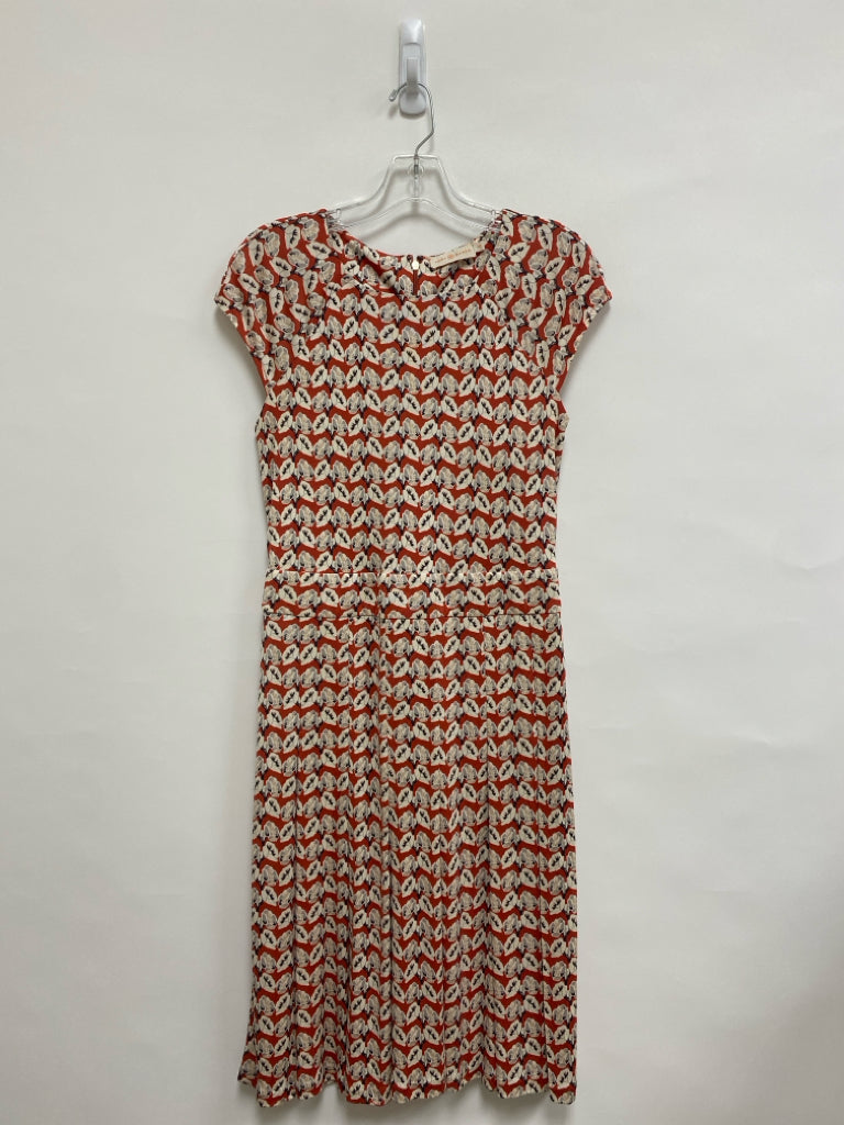 Tory Burch Size S Terra Cotta Cream Flowers Ladies Dress