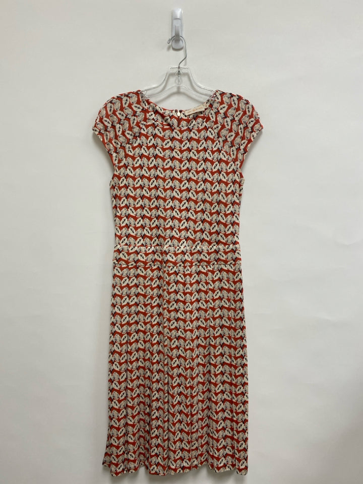 Tory Burch Size S Terra Cotta Cream Flowers Ladies Dress