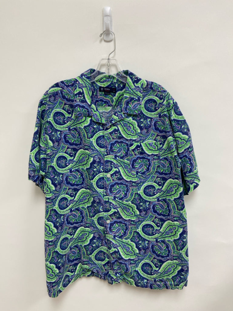 Cremieux Size XL Navy/Green Pink/Blue Acanthus Men&