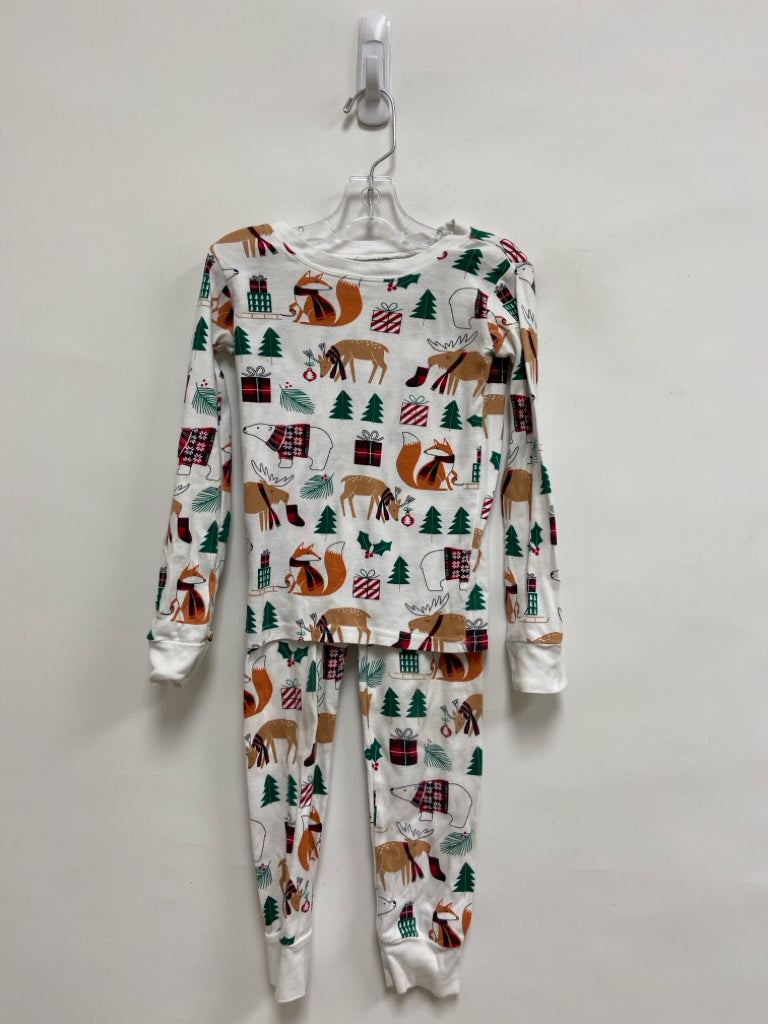 SIZE 6 White Tan/Green Christmas Boy&