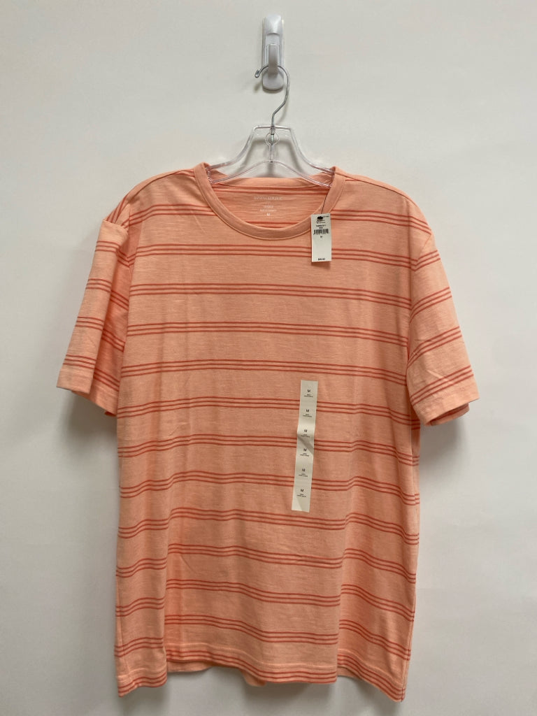 NWT Banana Republic Size M Salmon Coral Striped Men&