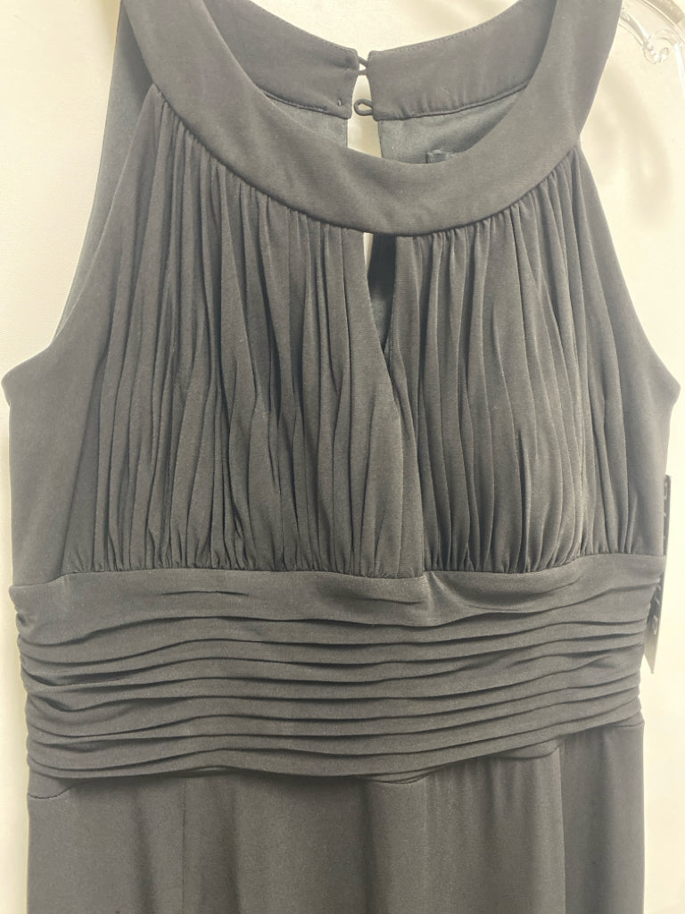 NWT Sangria Size 10 Black Pleated Sleeveless Ladies Dress