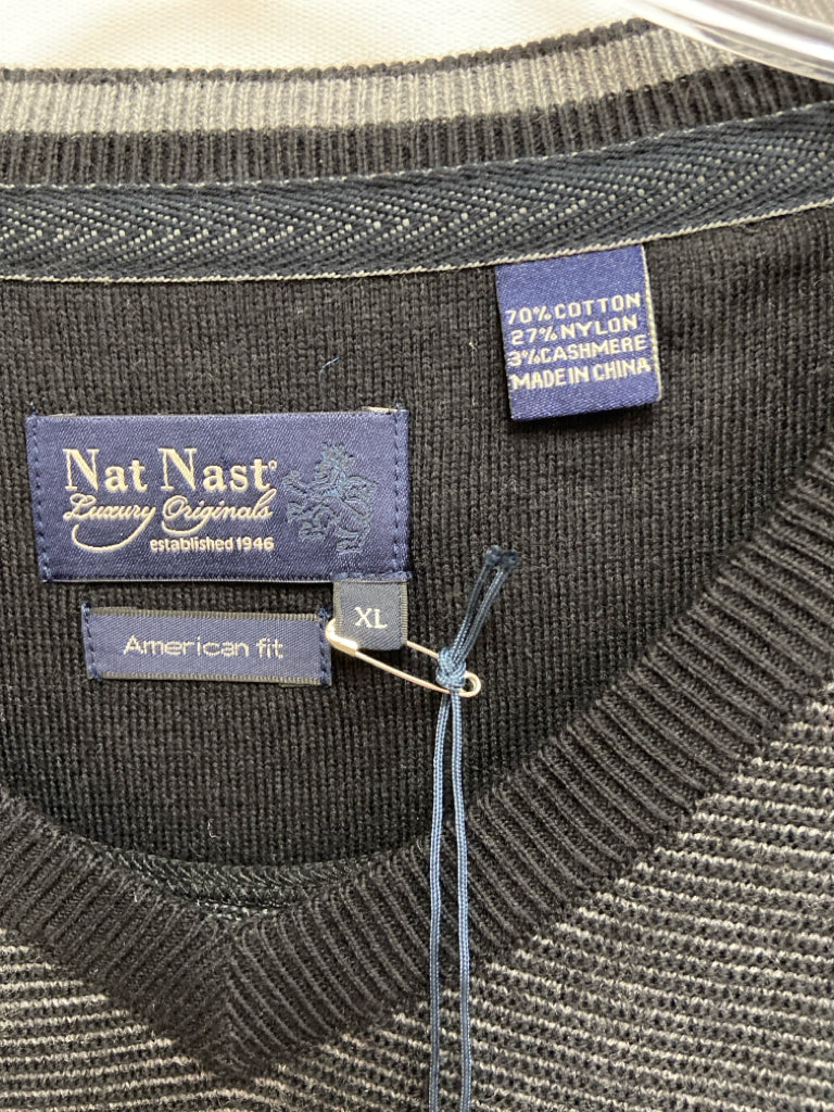 NWT Nat Nast Size XL Black Gray Ribbed Men&