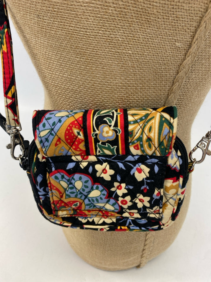 Vera Bradley Black Multi-Color Flower(s) Crossbody