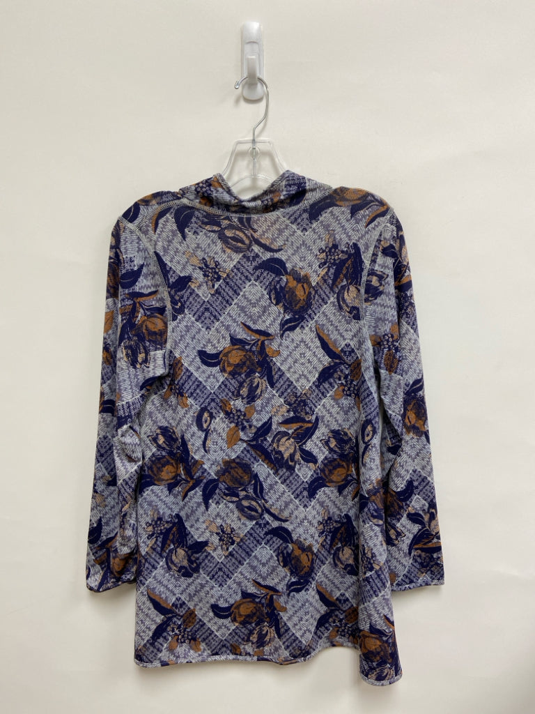 NWT Size S Navy Brown/Gray Cardigan Ladies Jacket