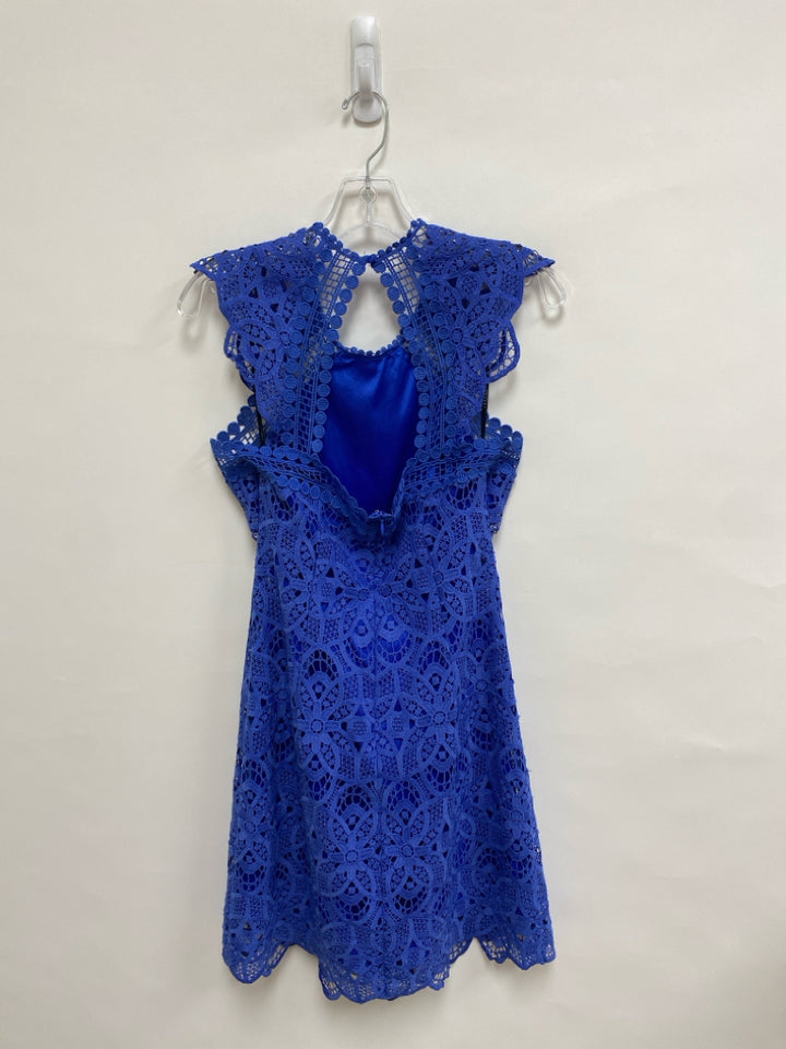 Laundry Size 8 Royal Blue Lace Sleeveless Ladies Dress