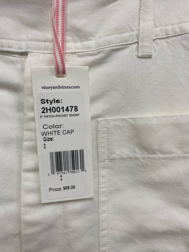 NWT Vineyard Vines Size 2 White Ladies Shorts