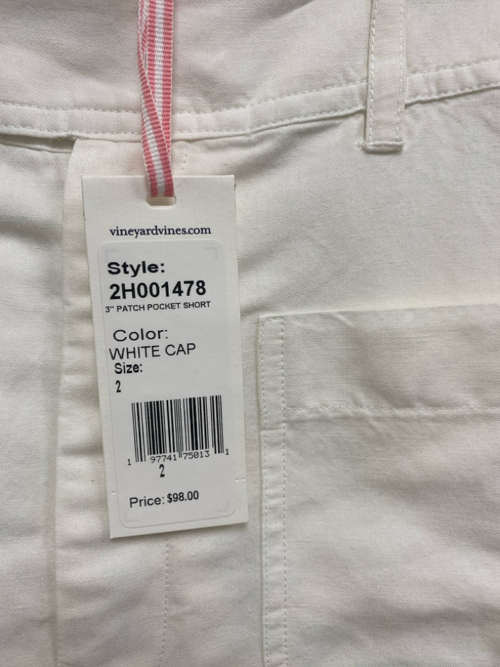 NWT Vineyard Vines Size 2 White Ladies Shorts