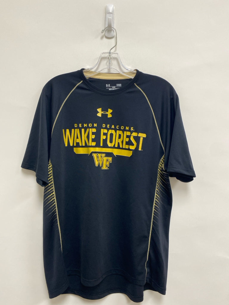 Under Armour Size L Black/Gold Wake Forest Short Sleeve Men&