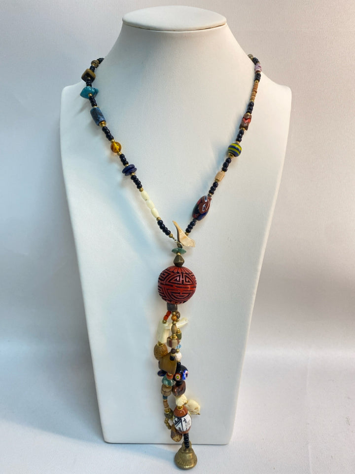 Multi Color Black Shapes Necklace