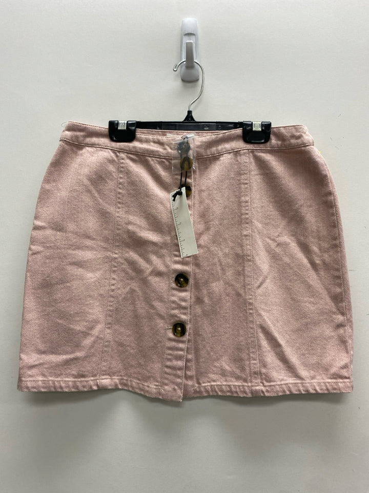 NWT Size L Dusty Pink Denim Ladies Skirt